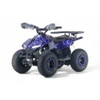 Детский квадроцикл LEON 49CC синий спайдер, скорость 20 км/ч, бензиновый