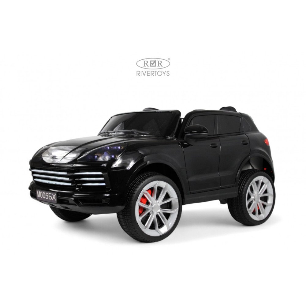 Электромобиль Porsche Cayenne М005БХ черный глянец, мотор 250Вт