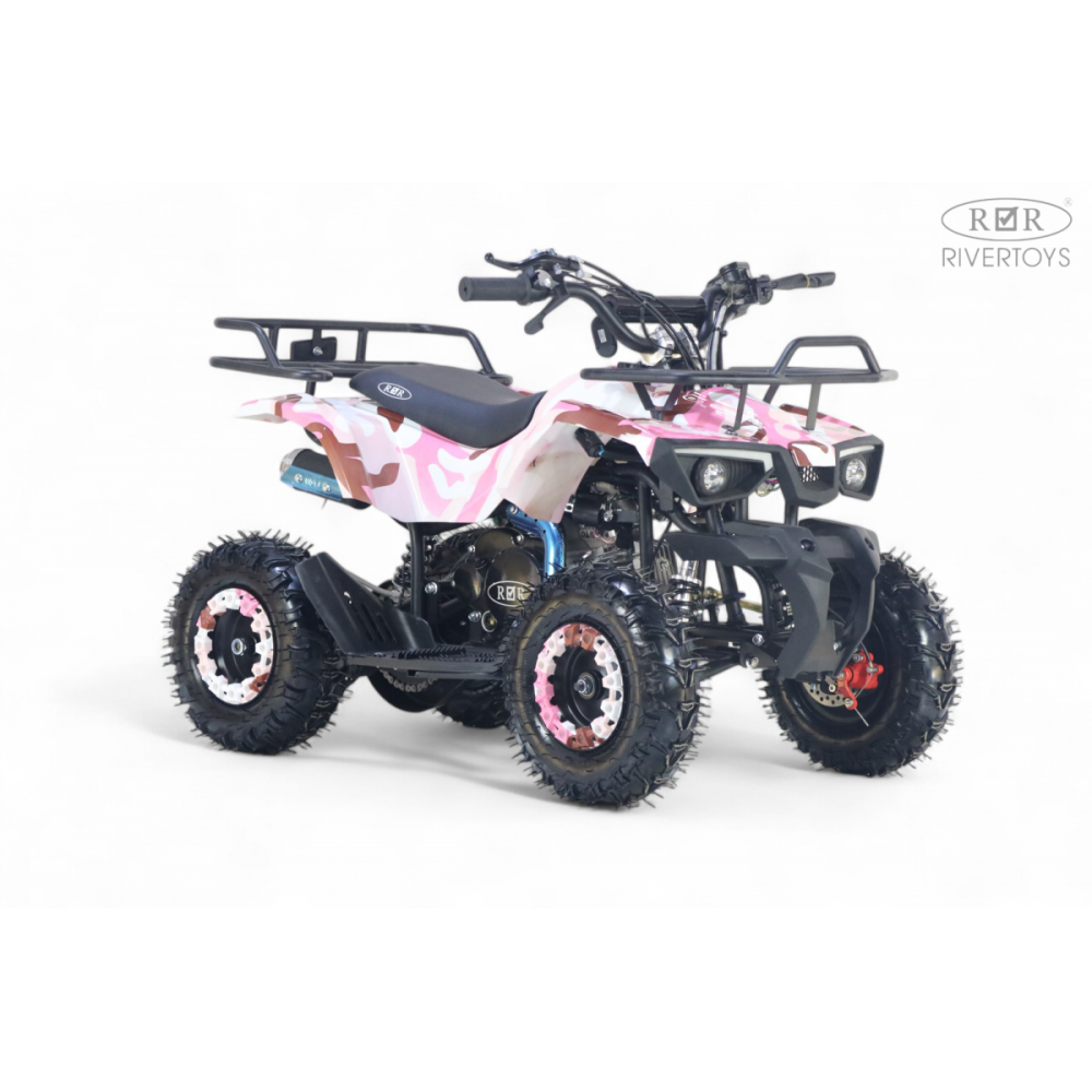 Детский бензиновый квадроцикл TIGER розовый камуфляж