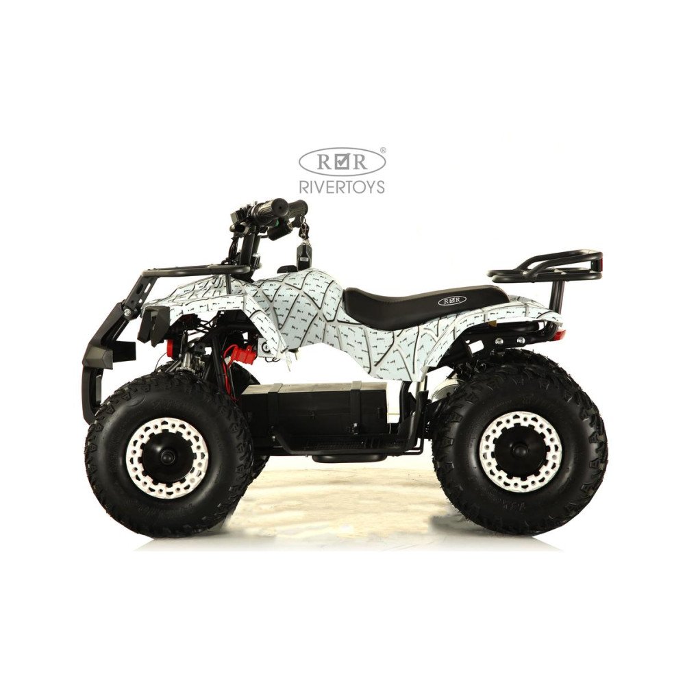 Детский электроквадроцикл TIKI LUX с мощным двигателем 1000W/48V, белый Spider