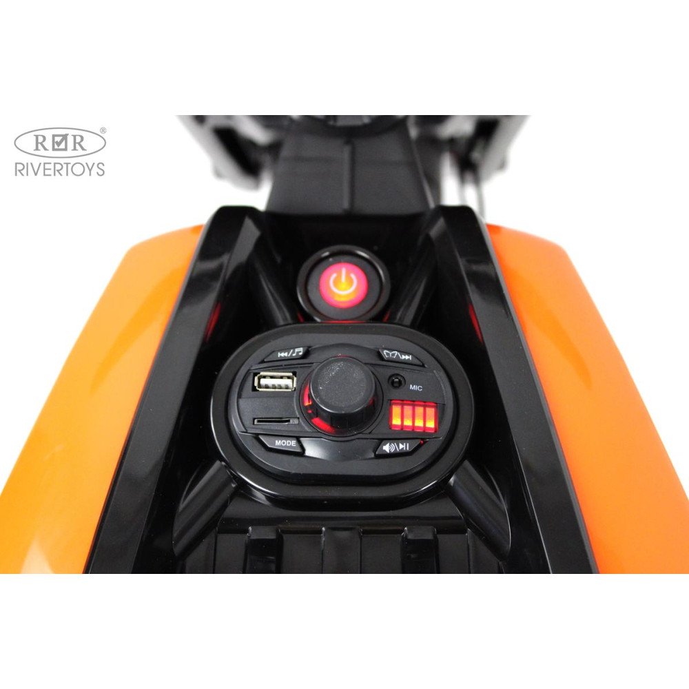Детский электромотоцикл X111XX оранжевый