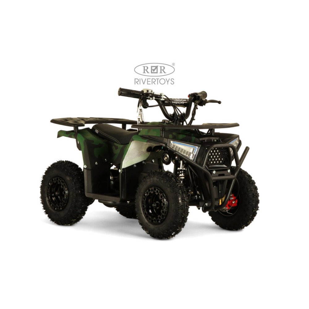 Детский электроквадроцикл MIKA зеленый камуфляж, максимальная скорость 20 км/ч