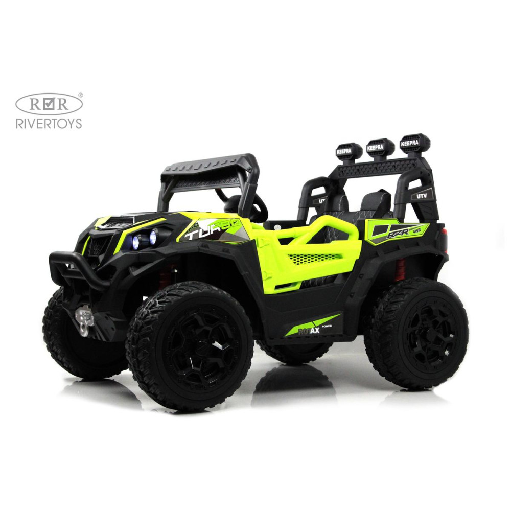 Электромобиль C111CC-B зеленый, багги, полный привод, пульт ДУ