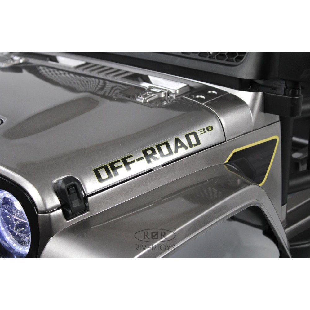 Полноприводный детский Jeep Wrangler P999BP серый глянец