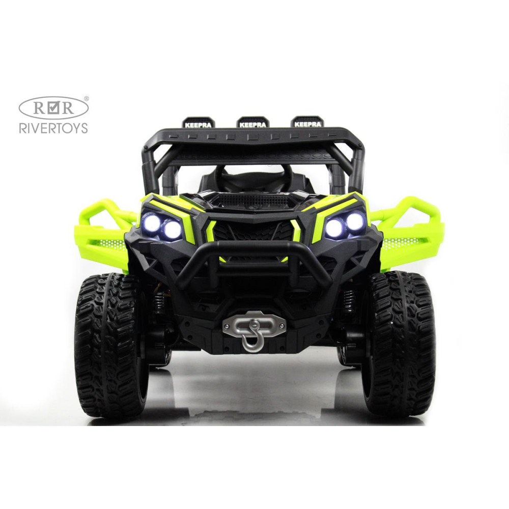Электромобиль C111CC-B зеленый, багги, полный привод, пульт ДУ