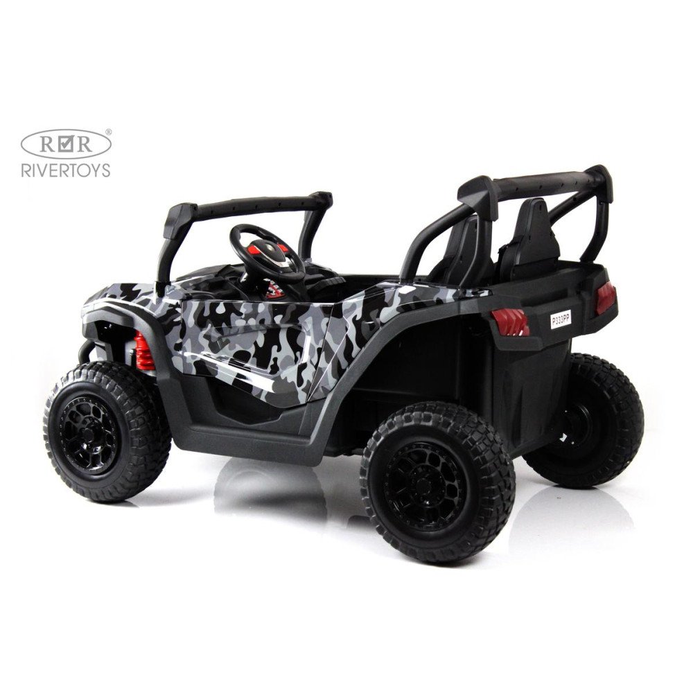 Детский электромобиль P333PP (Buggy) серый камуфляж