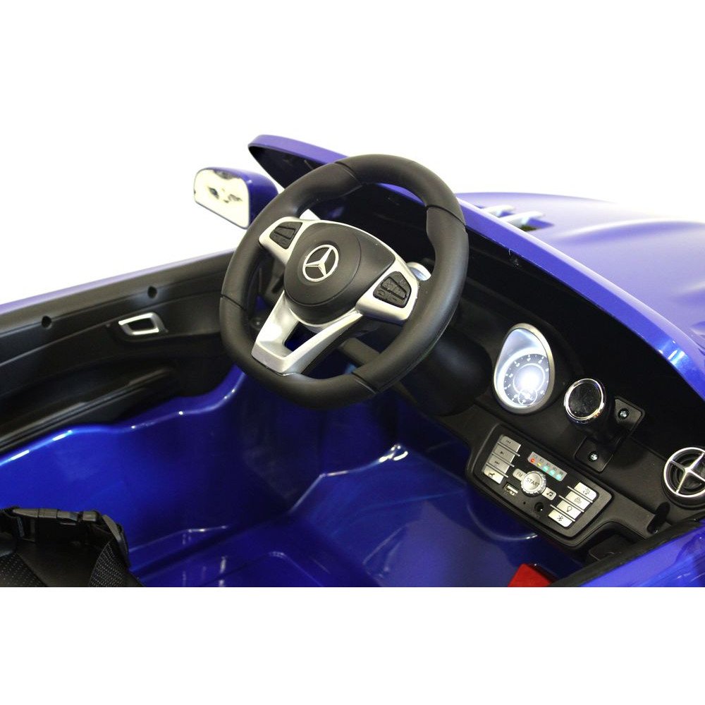 Электромобиль Mercedes-Benz SL500 синий на резиновых колесах, с пультом