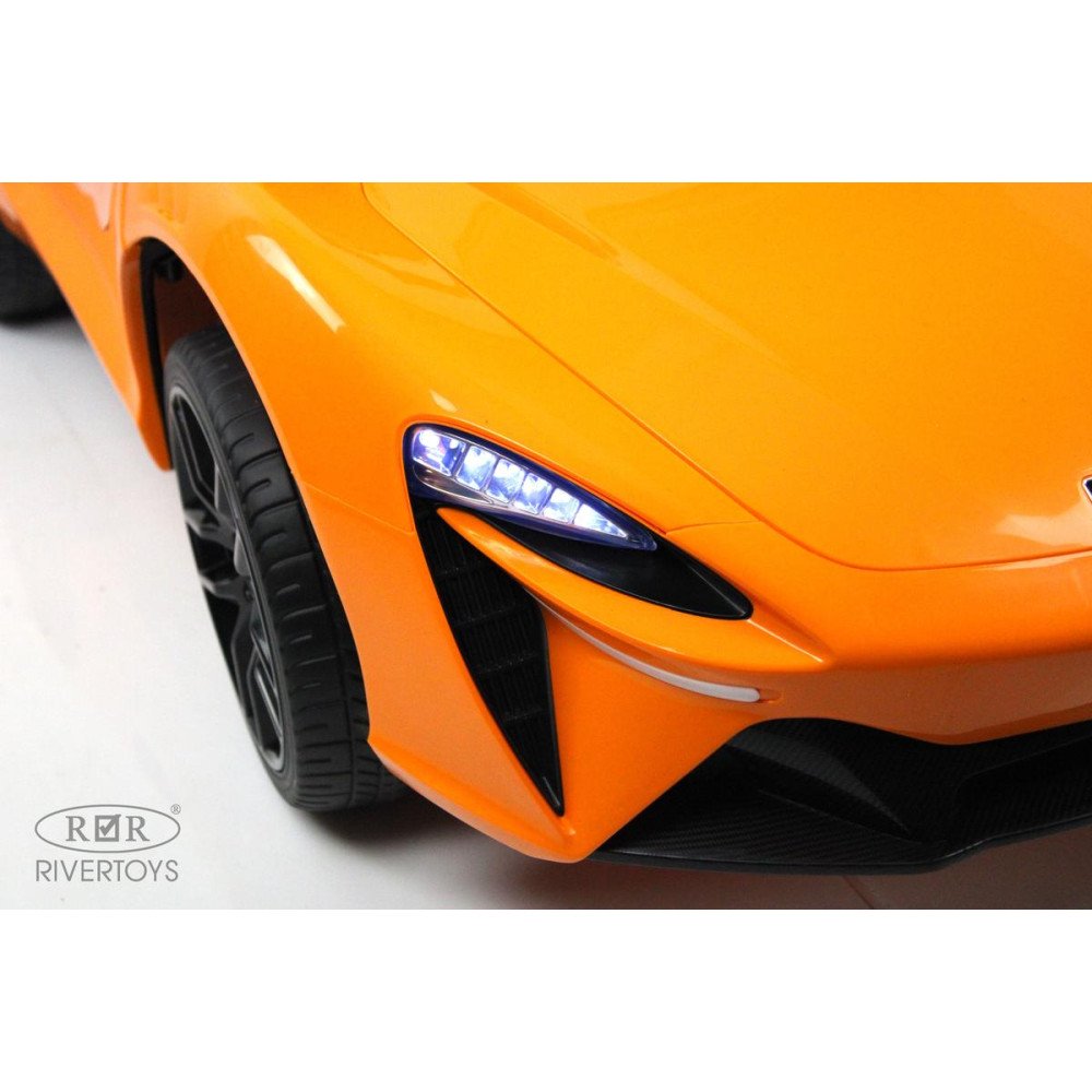Детская машина McLaren Artura (P888BP) оранжевый, двери открываются вверх, есть пульт ДУ