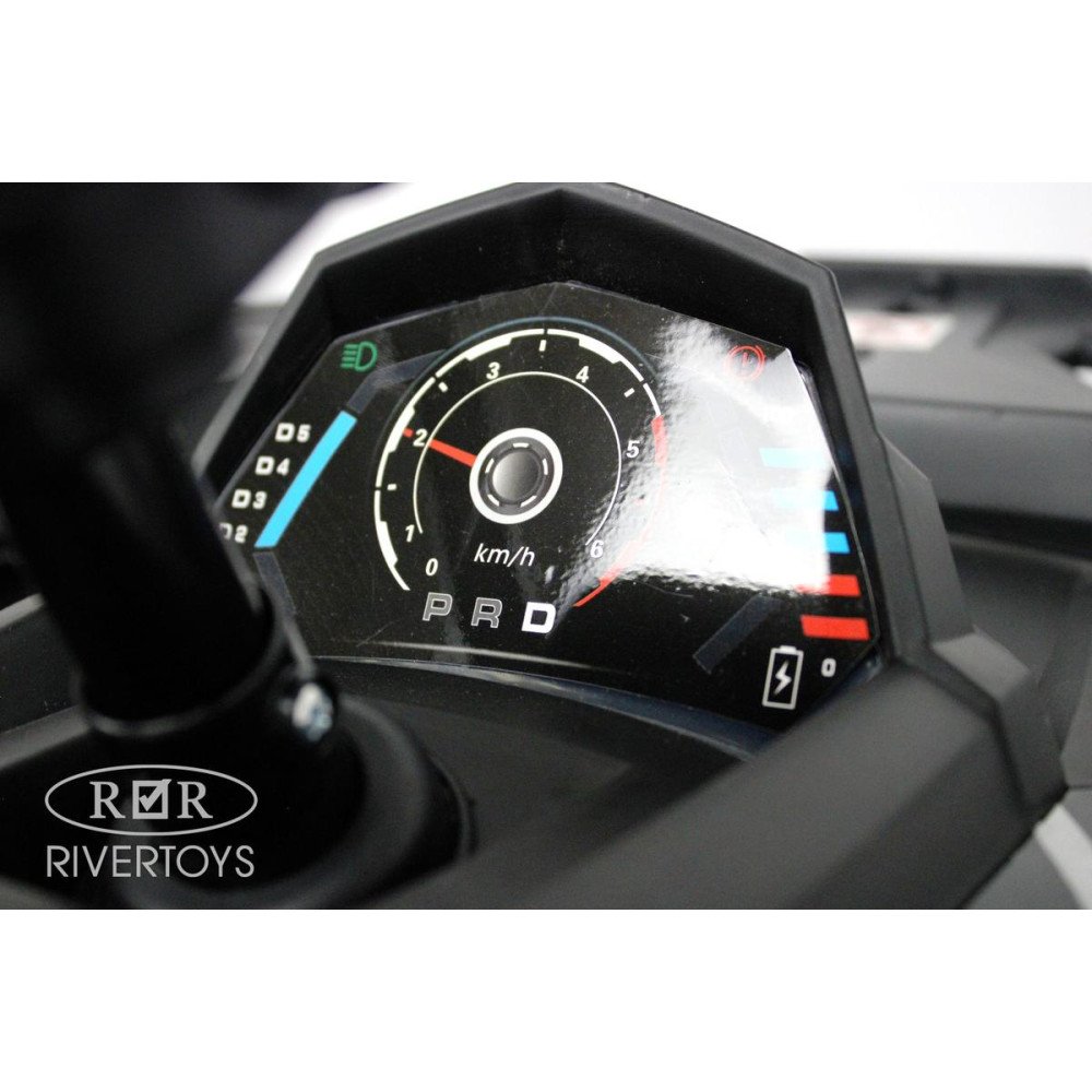 Детский электроквадроцикл H999HH черный Spider (RiverToys), полноприводный, с пультом