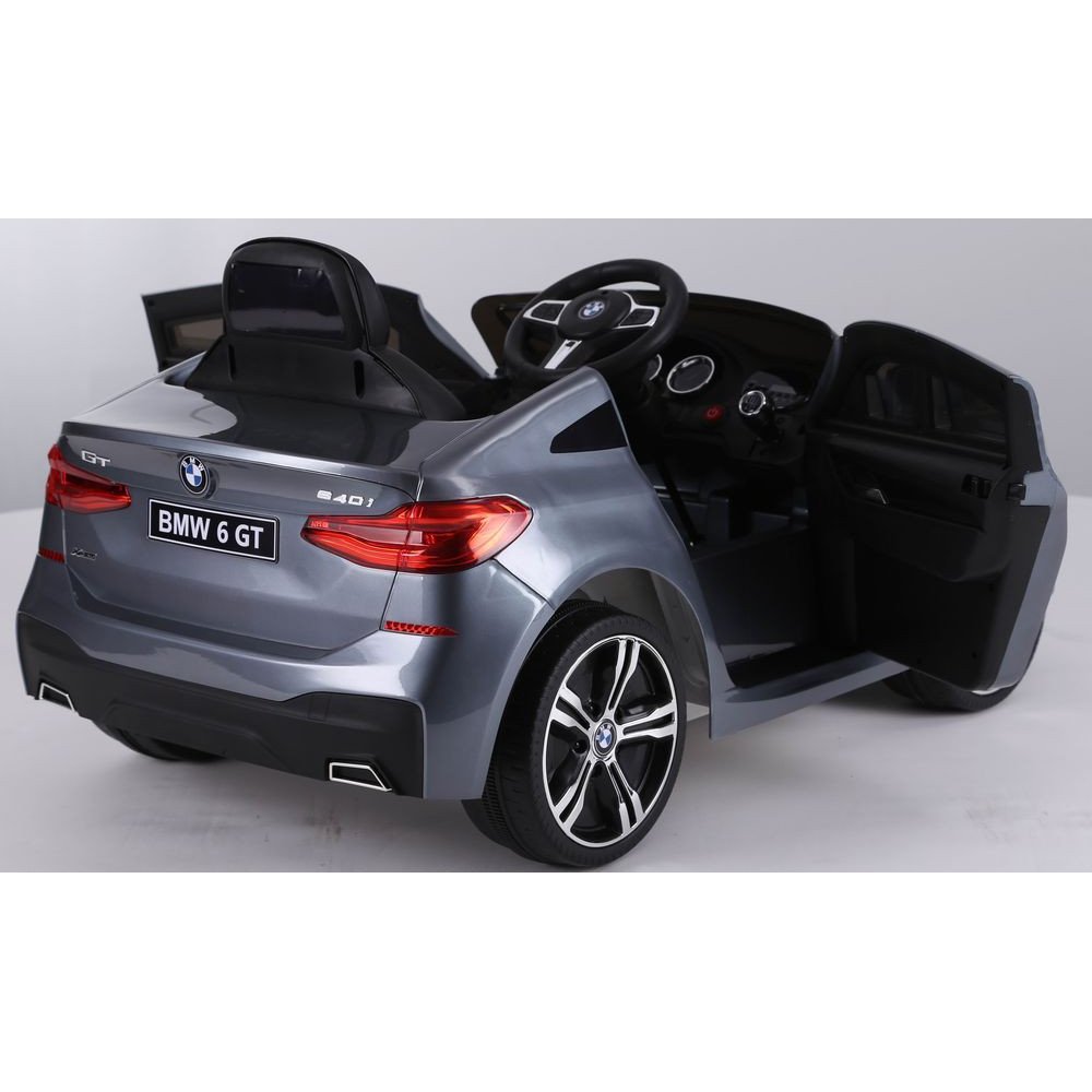 Электромобиль BMW6 GT (JJ2164) серый глянец на резиновых колесах