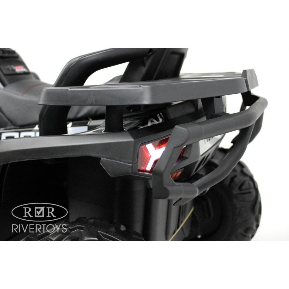 Детский электроквадроцикл H999HH черный Spider (RiverToys), полноприводный, с пультом