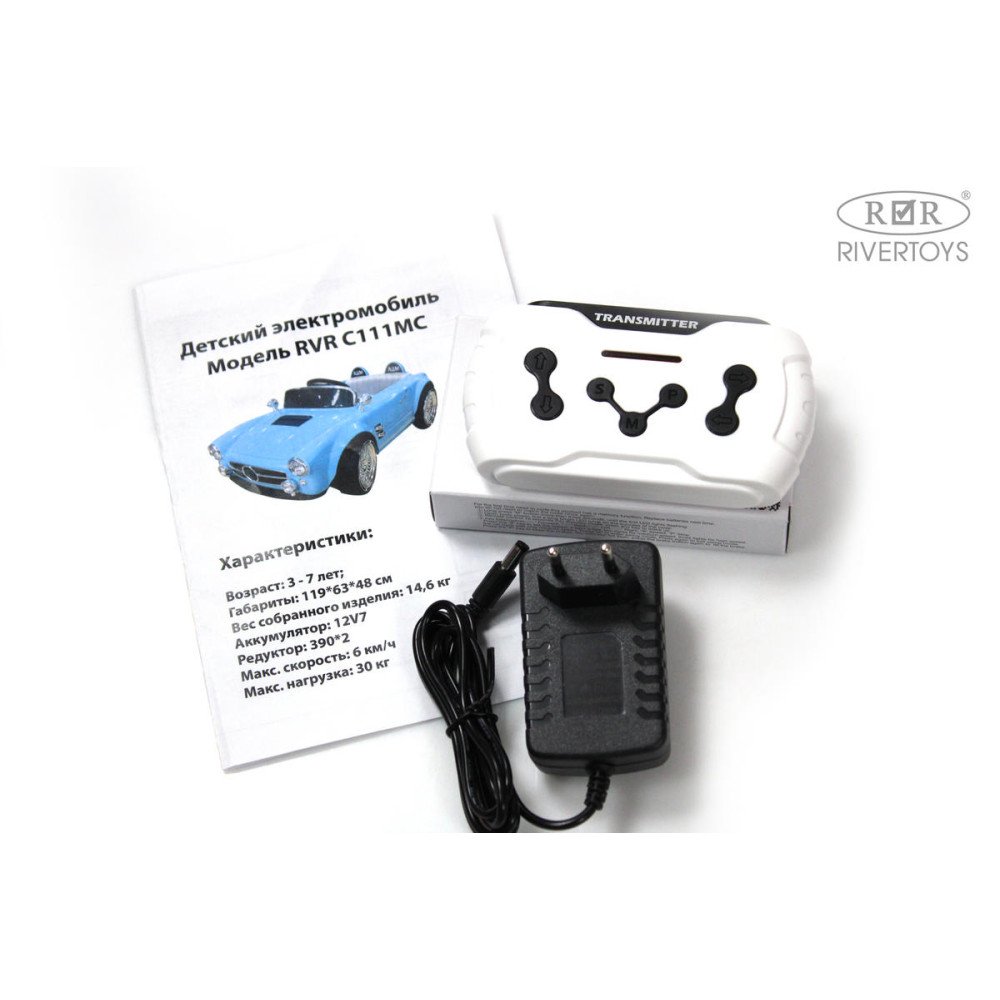 Детский ретро электромобиль Mercedes C555MC белый