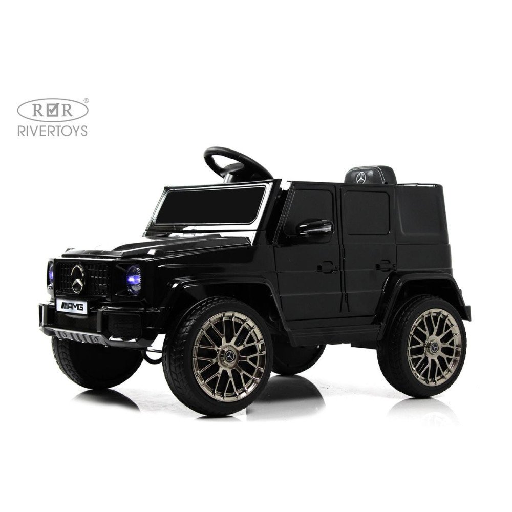 Детская машина джип Mercedes-AMG G63 (G222GG) с пультом, на резиновых колесах (черный глянец)