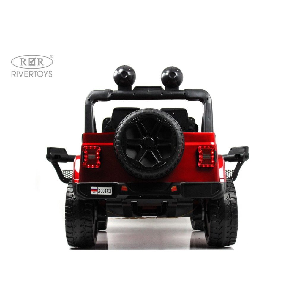Полноприводный электромобиль Jeep Rubicon X004XX красный глянец
