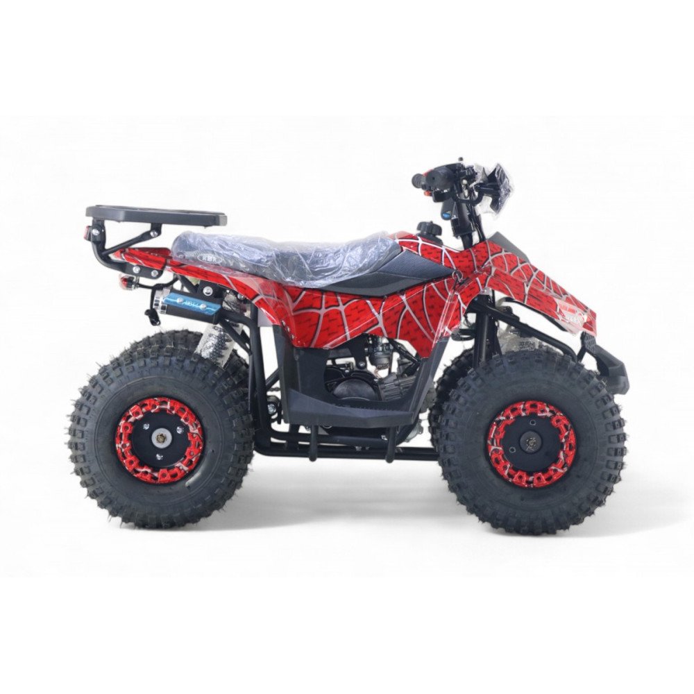Квадроцикл LEON 49CC красный спайдер, бензиновый, детский