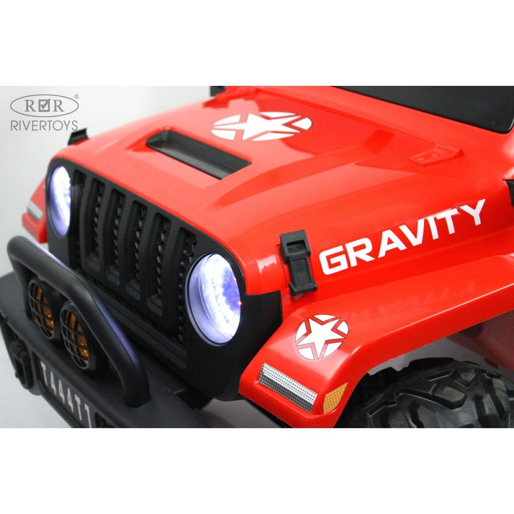 Детский электромобиль Jeep Wrangler T444TT 4WD красный