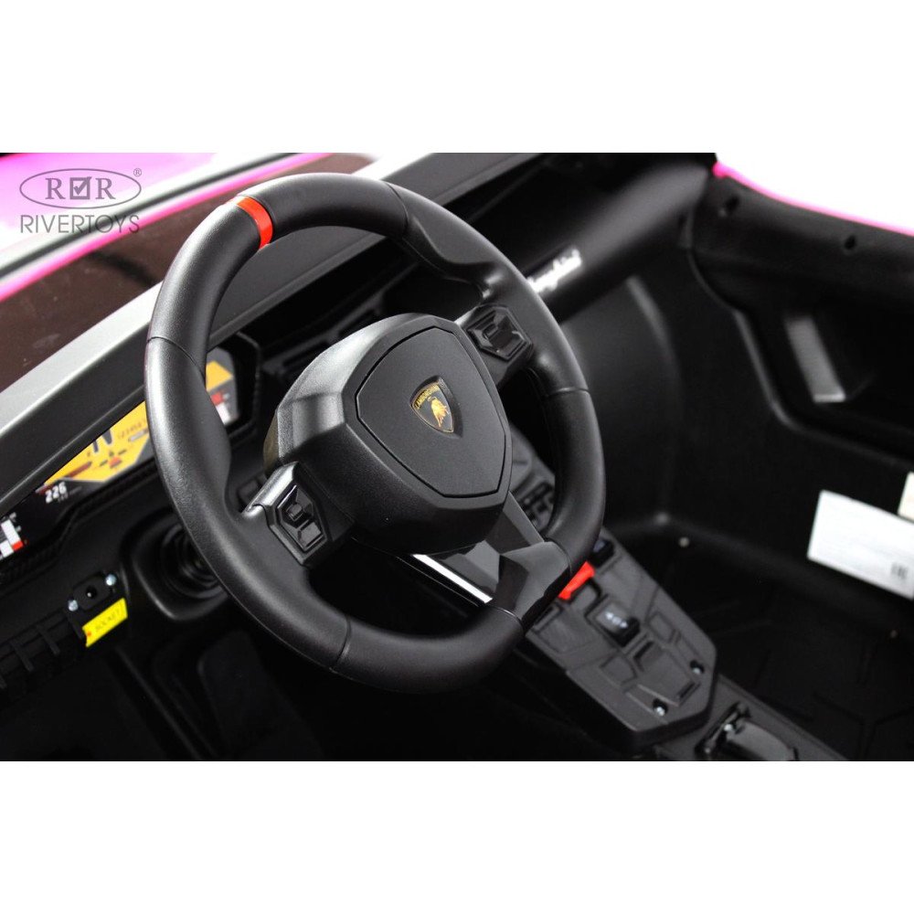 Детский электромобиль Lamborghini Aventador SV (M777MM) розовый