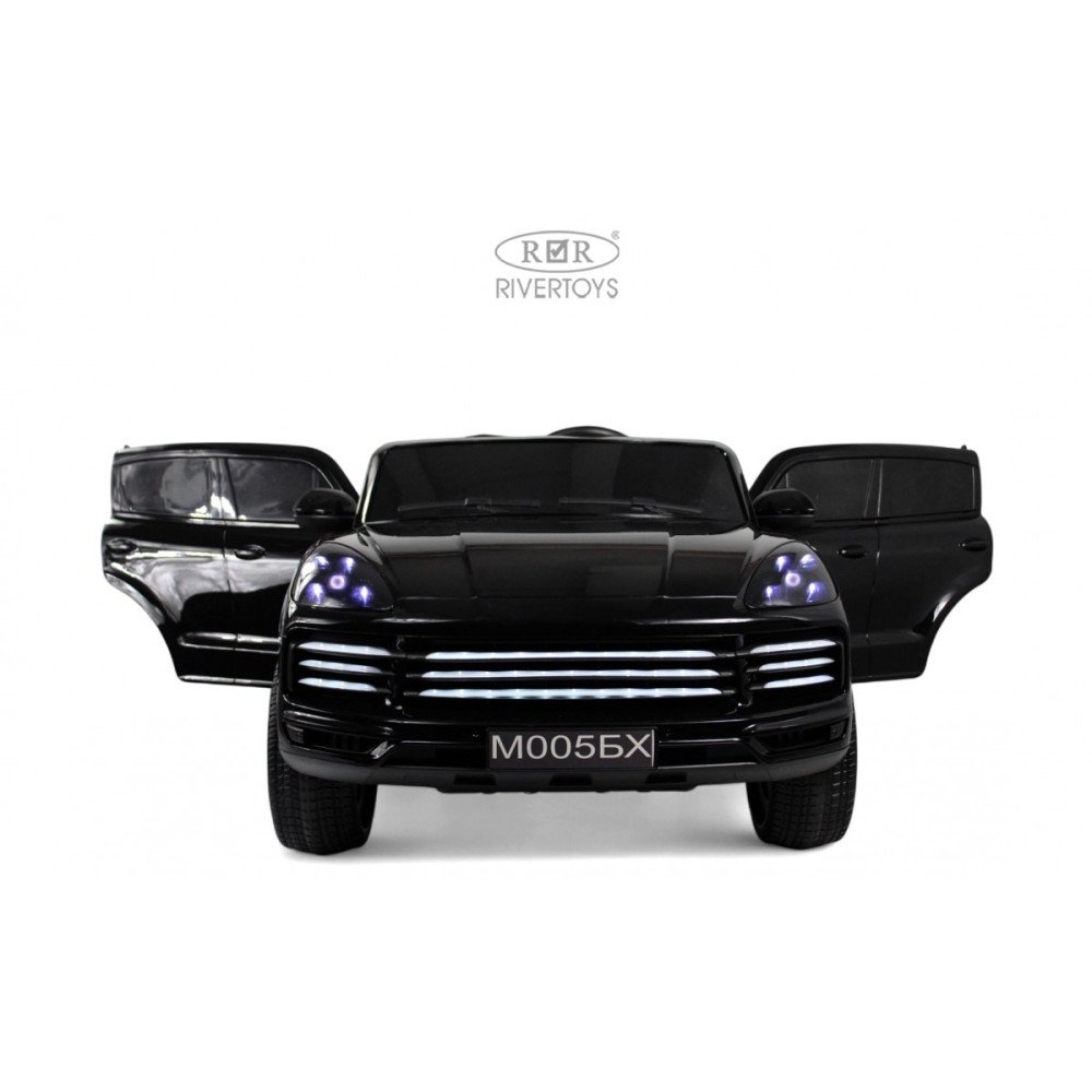 Электромобиль Porsche Cayenne М005БХ черный глянец, мотор 250Вт