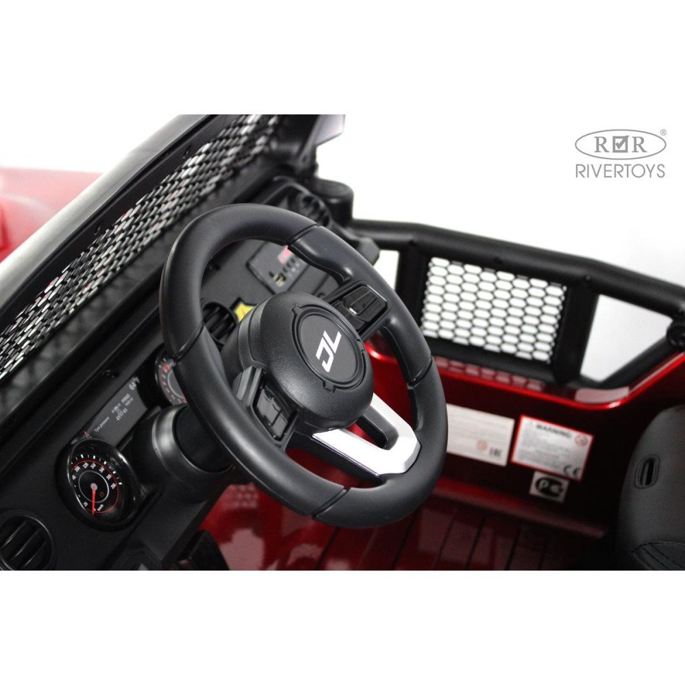 Детский электромобиль Jeep Wrangler P999BP красный глянец