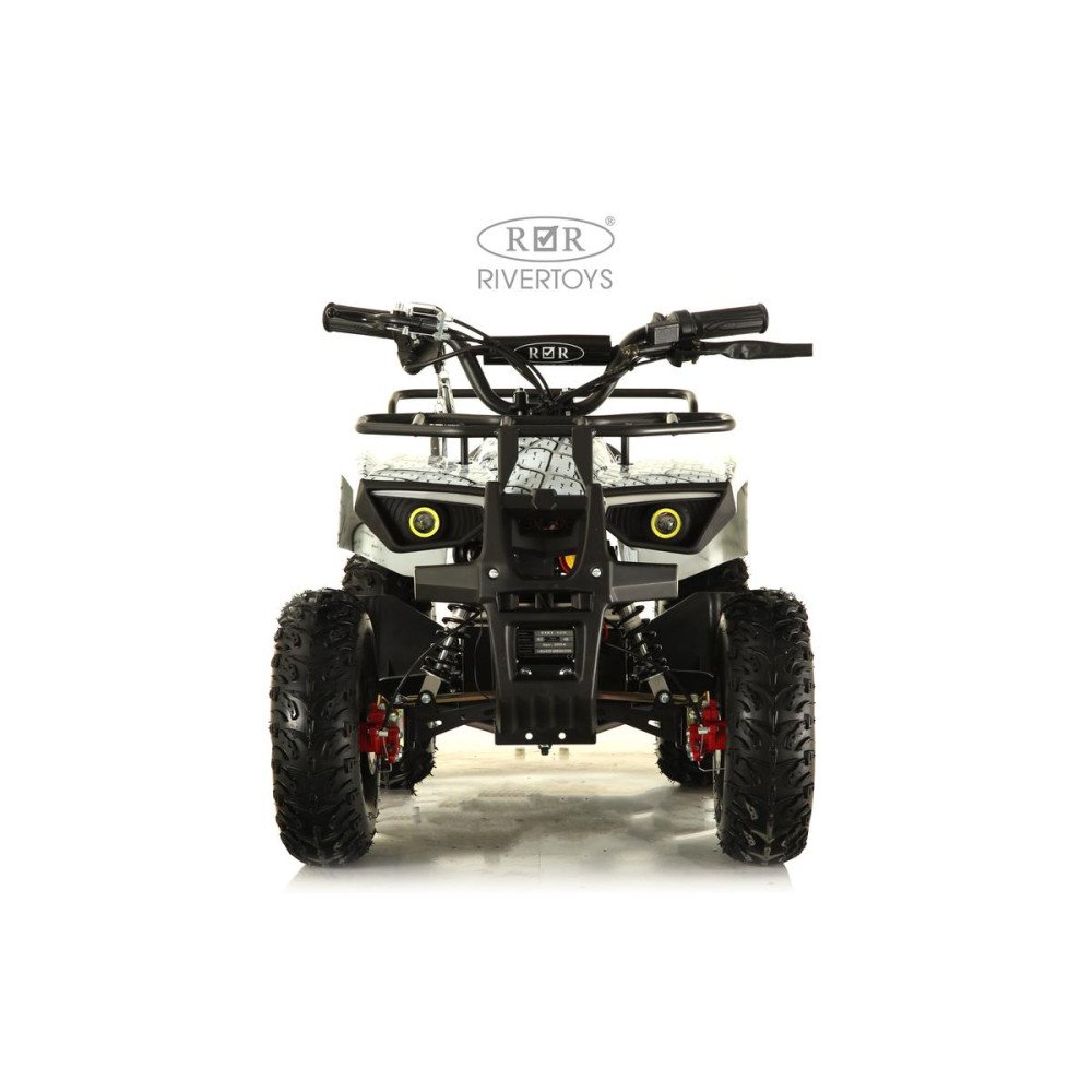 Детский электроквадроцикл TIKI LUX с мощным двигателем 1000W/48V, белый Spider