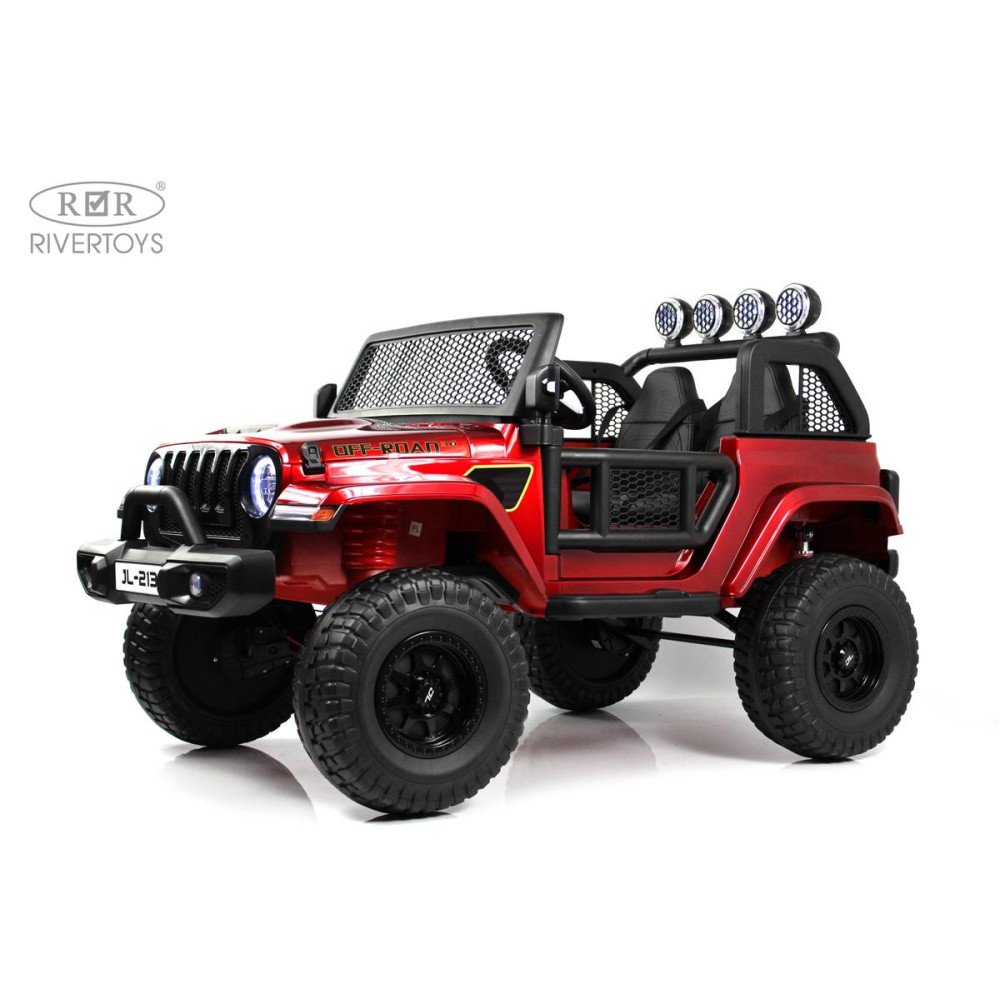 Детский электромобиль Jeep Wrangler P999BP красный глянец