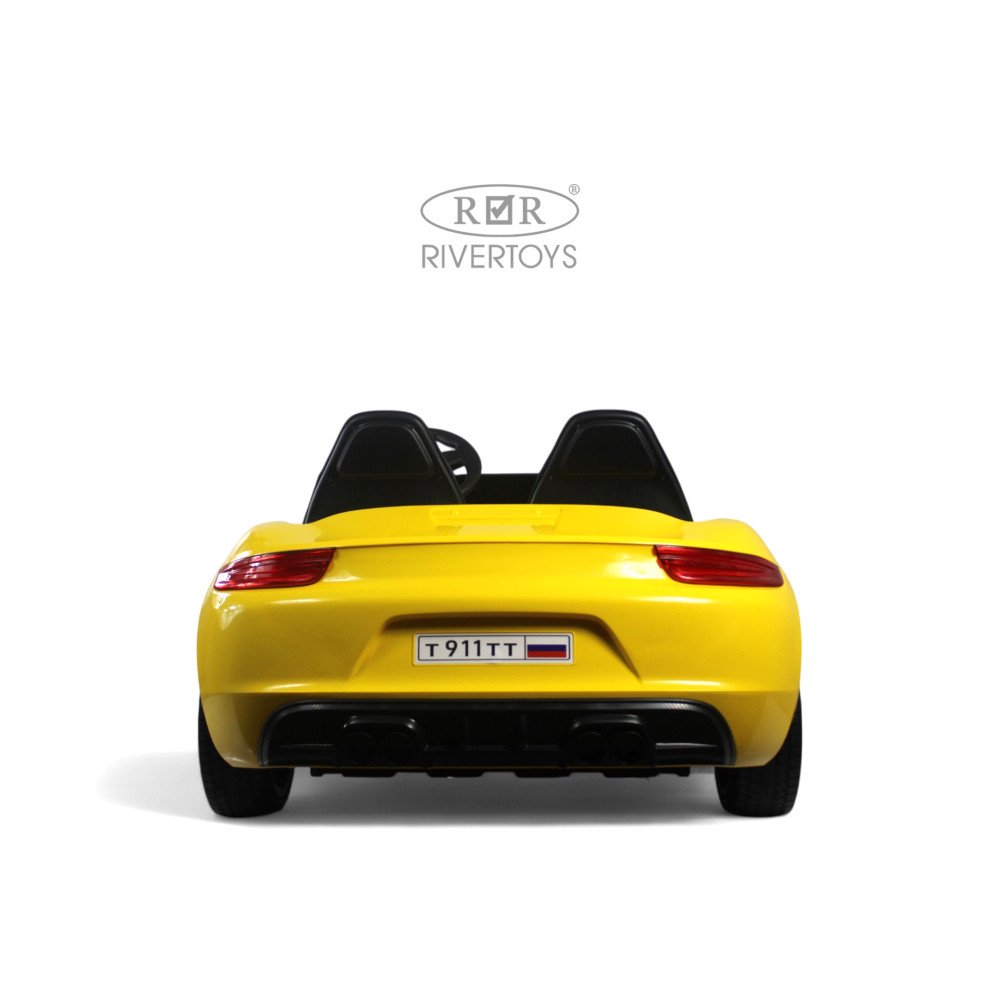 Детский электромобиль Porshe Cayman T911TT NEW желтый, максимальная нагрузка 100 кг