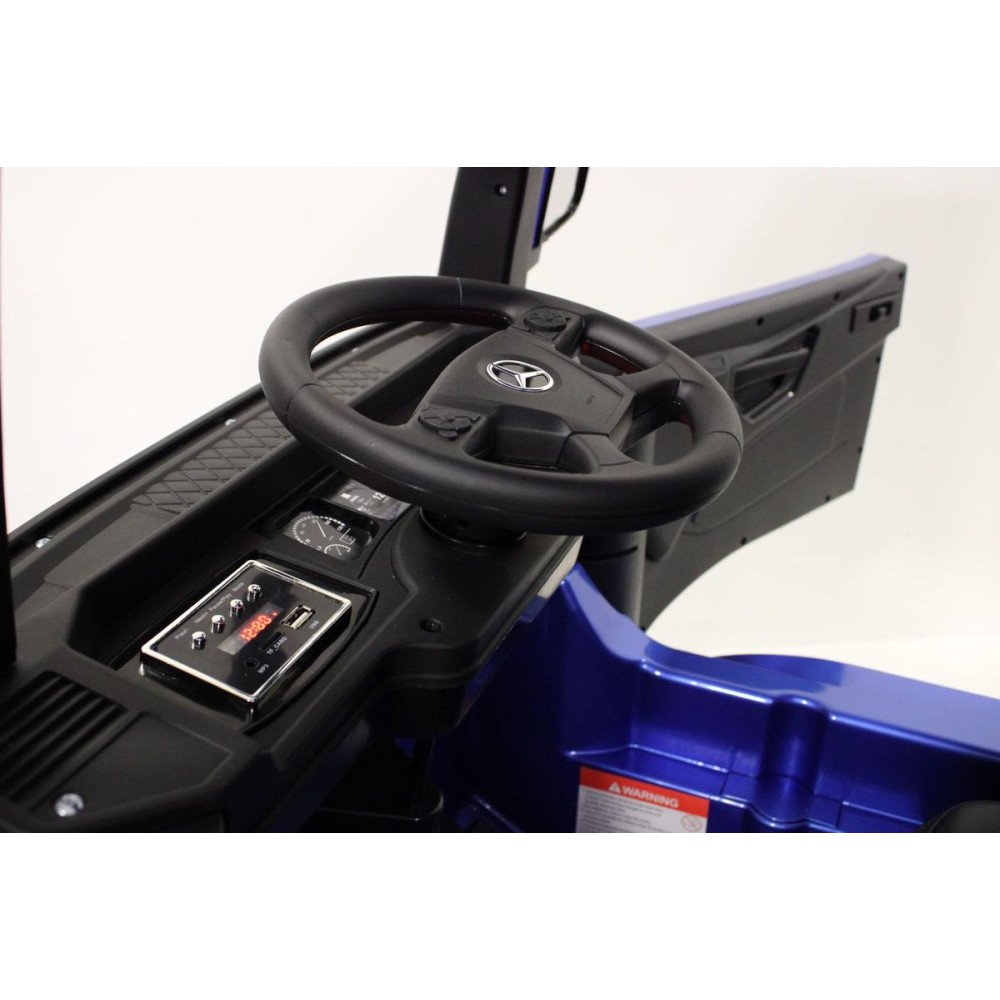 Детский электромобиль Mercedes-Benz Actros 4WD с прицепом (HL358) синий глянец