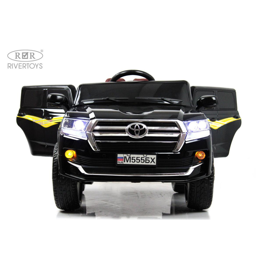 Детский электромобиль Toyota Land Cruiser М555БХ черный глянец