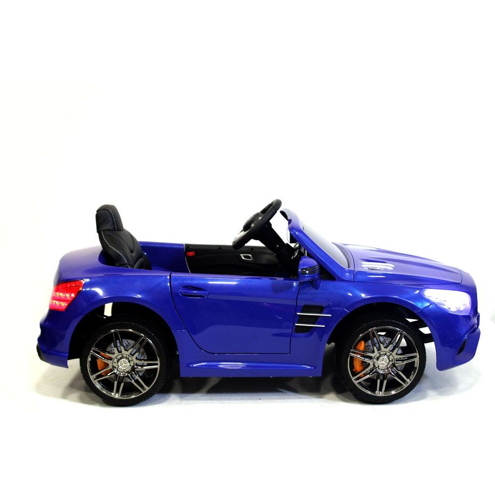 Электромобиль Mercedes-Benz SL500 синий на резиновых колесах, с пультом