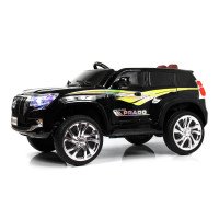 Электромобиль джип Toyota Prado М444БХ черный глянец