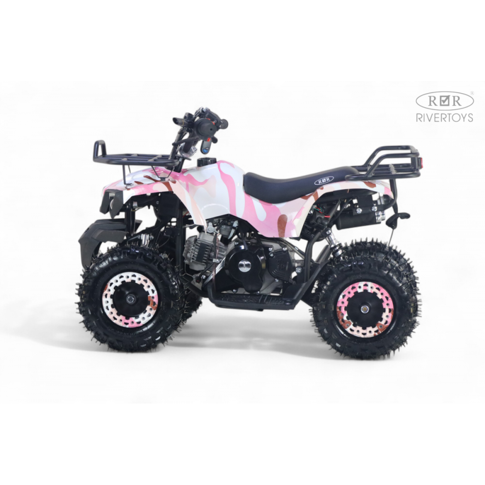 Детский бензиновый квадроцикл TIGER розовый камуфляж