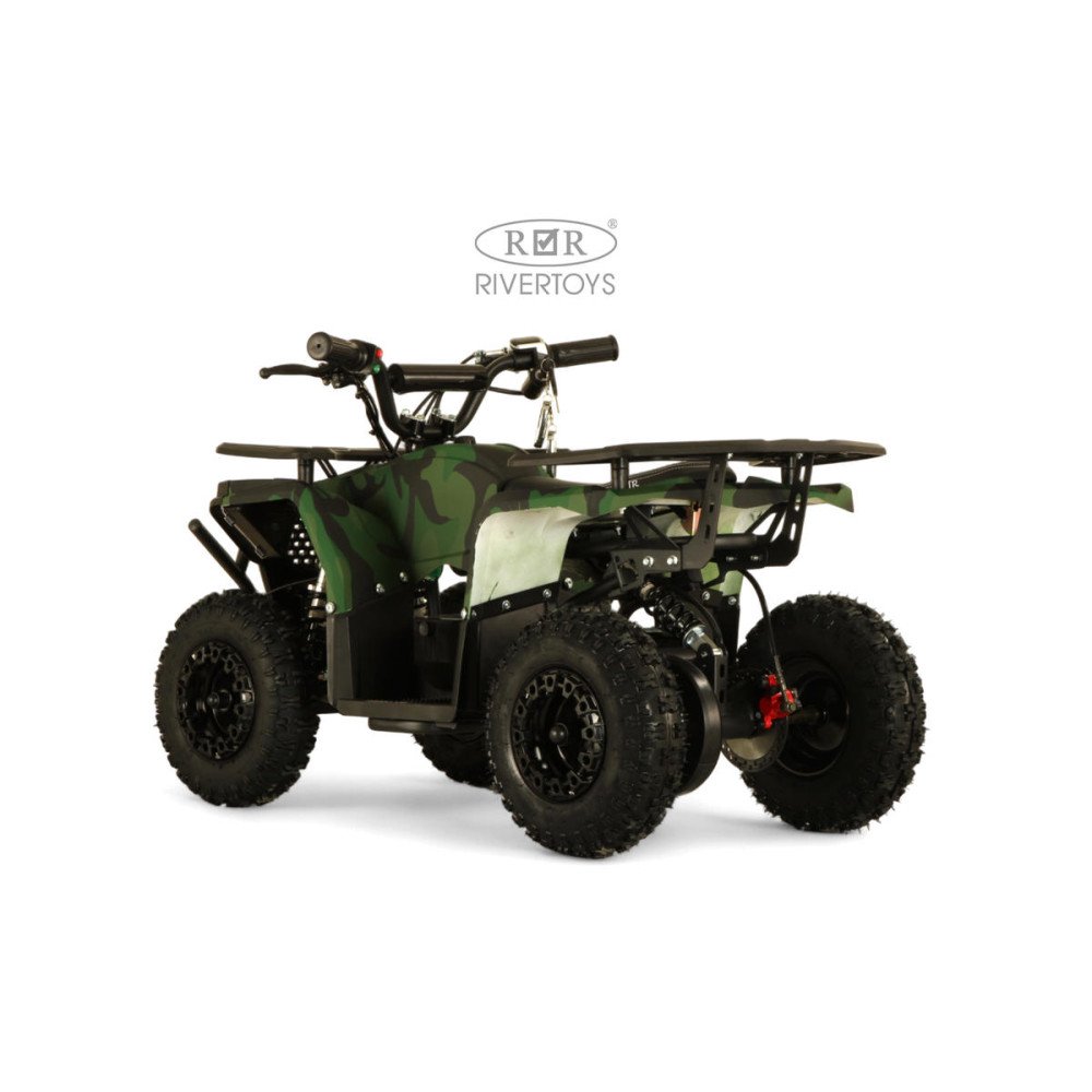 Детский электроквадроцикл MIKA зеленый камуфляж, максимальная скорость 20 км/ч