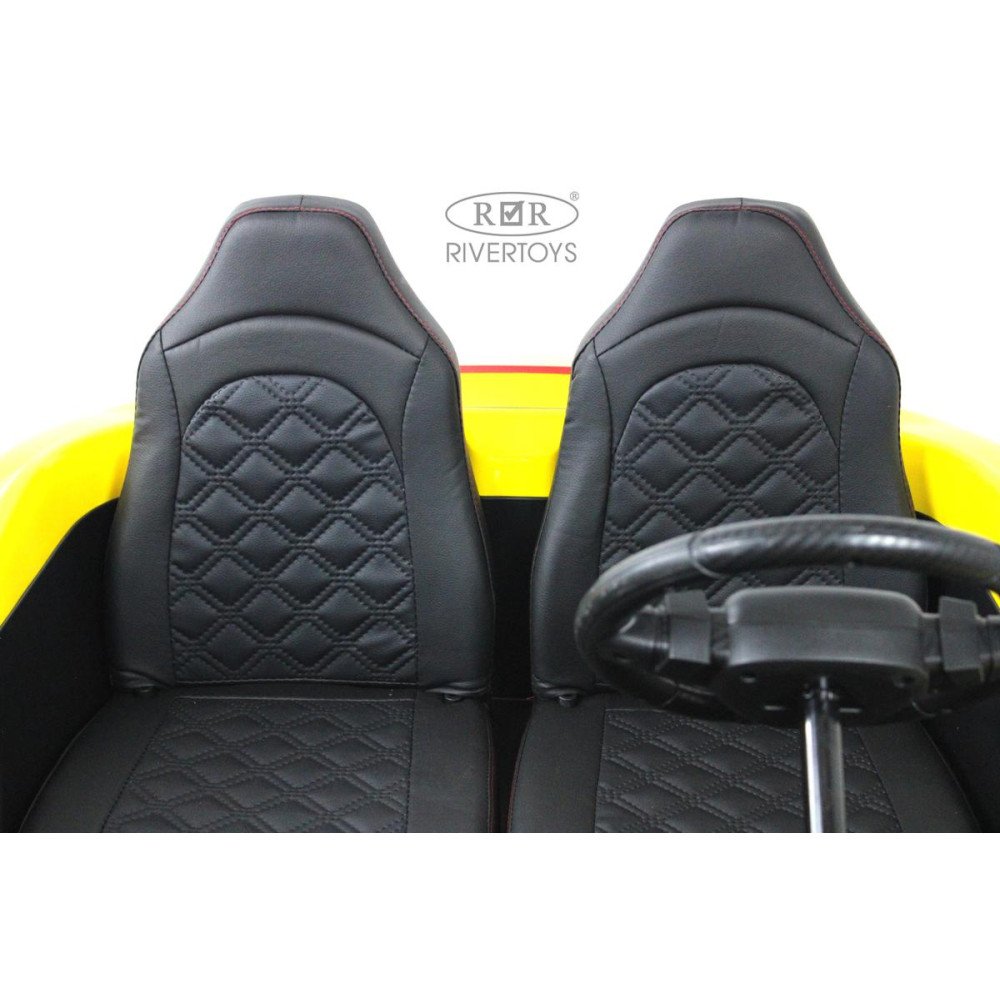 Детский электромобиль Ferrari F111FF желтый глянец