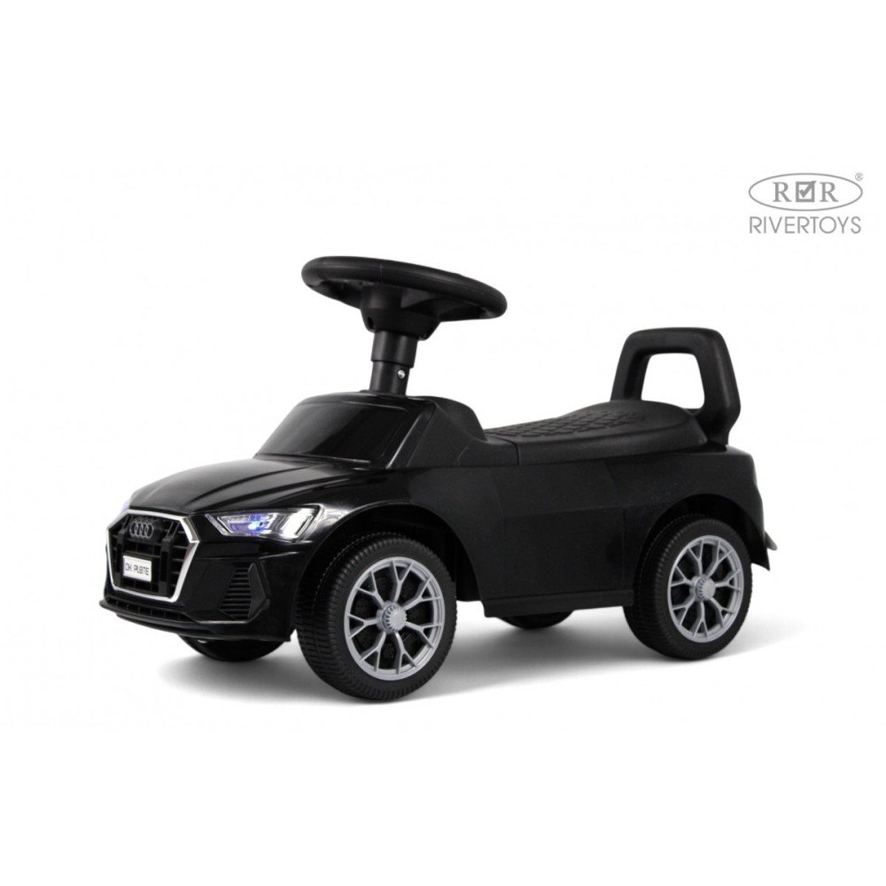 Толокар Audi Z004ZZ-A черный с музыкальным рулём и световыми фарами