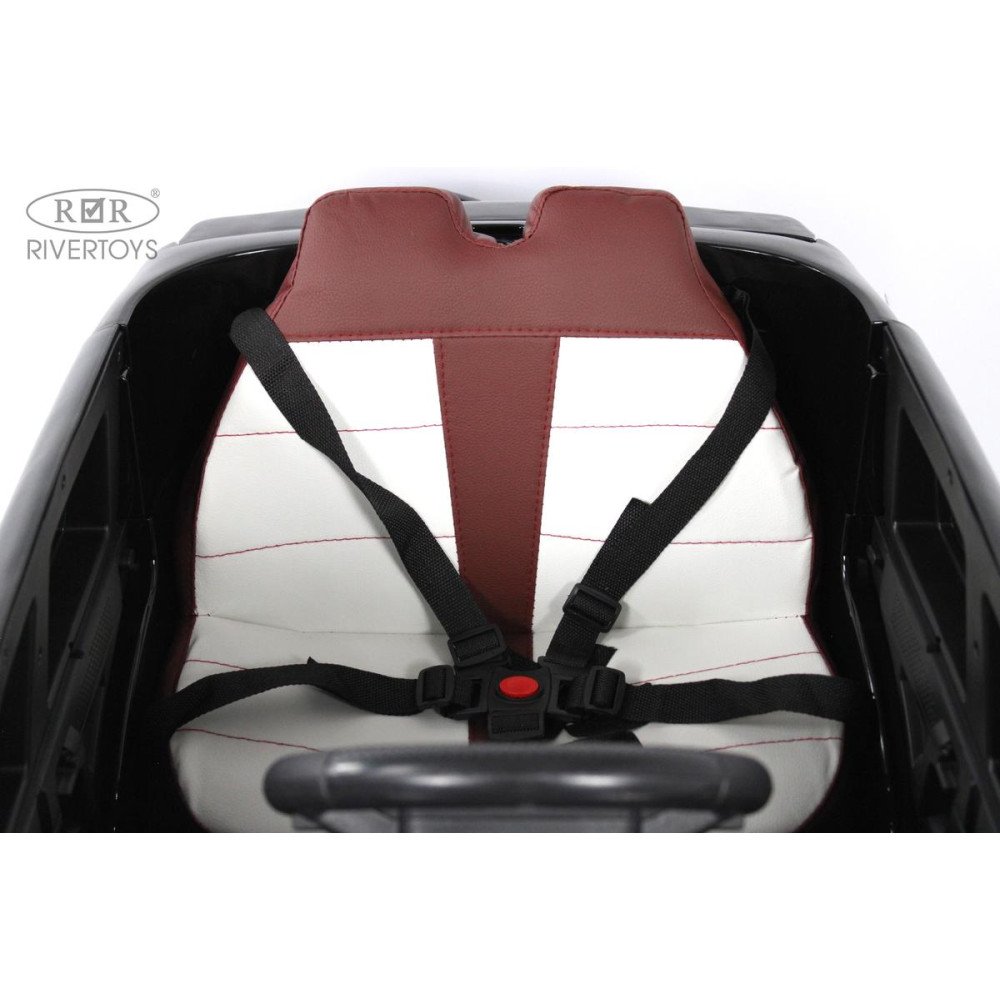 Электромобиль джип Toyota Prado М444БХ черный глянец