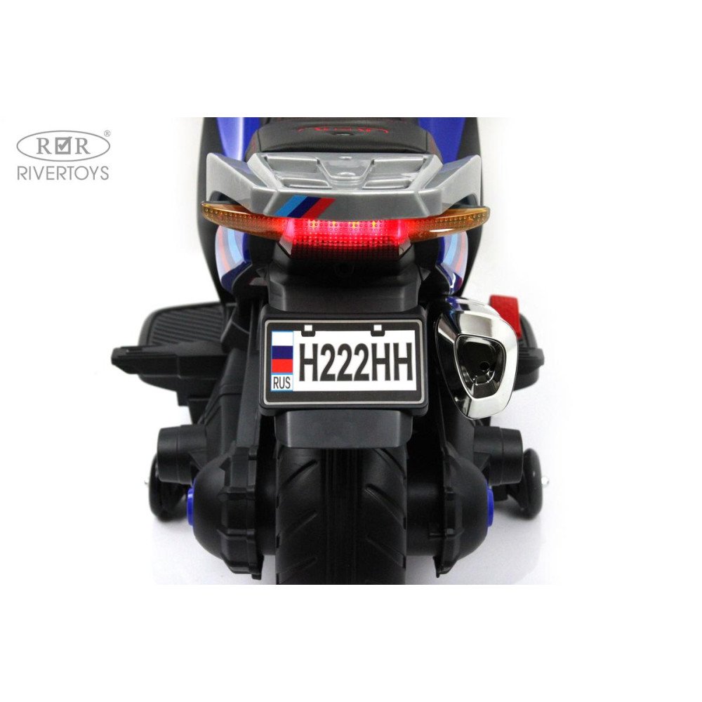 Детский электромотоцикл H222HH синий