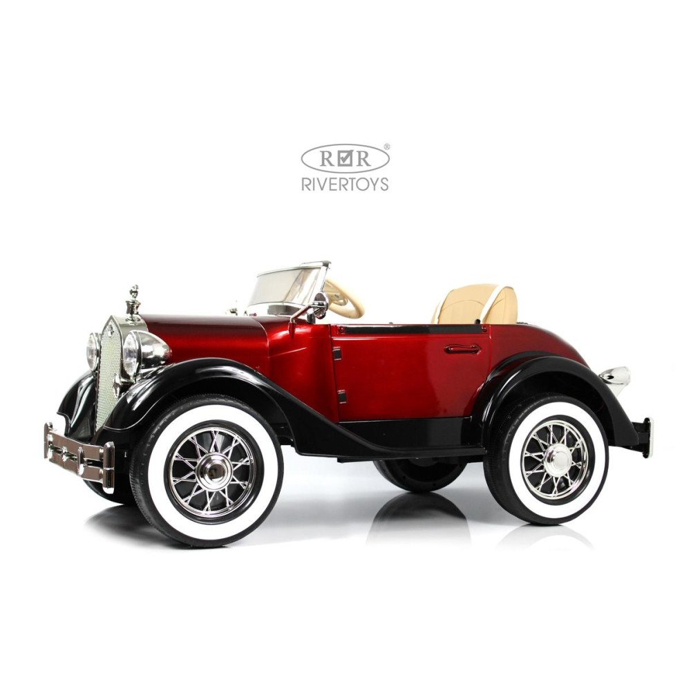 Детский электромобиль ретро X005XX красно-черный