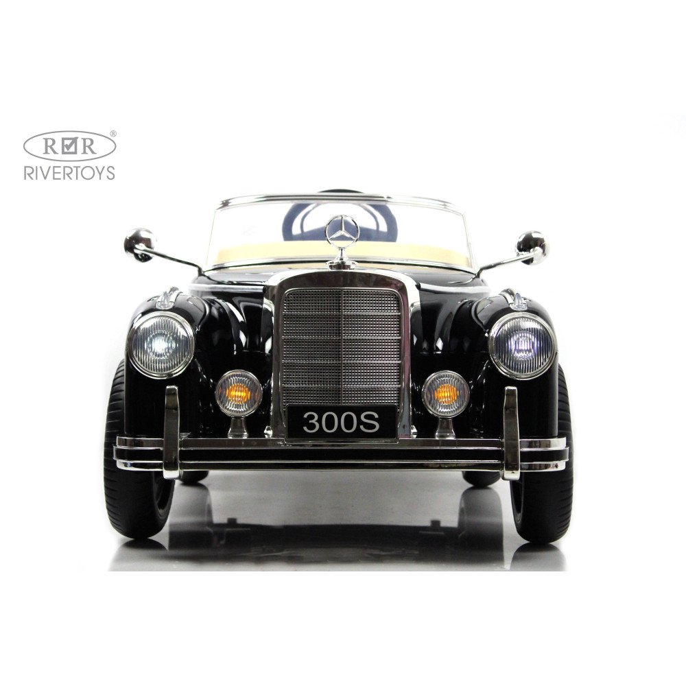 Детский электромобиль Mercedes 300S черный глянец