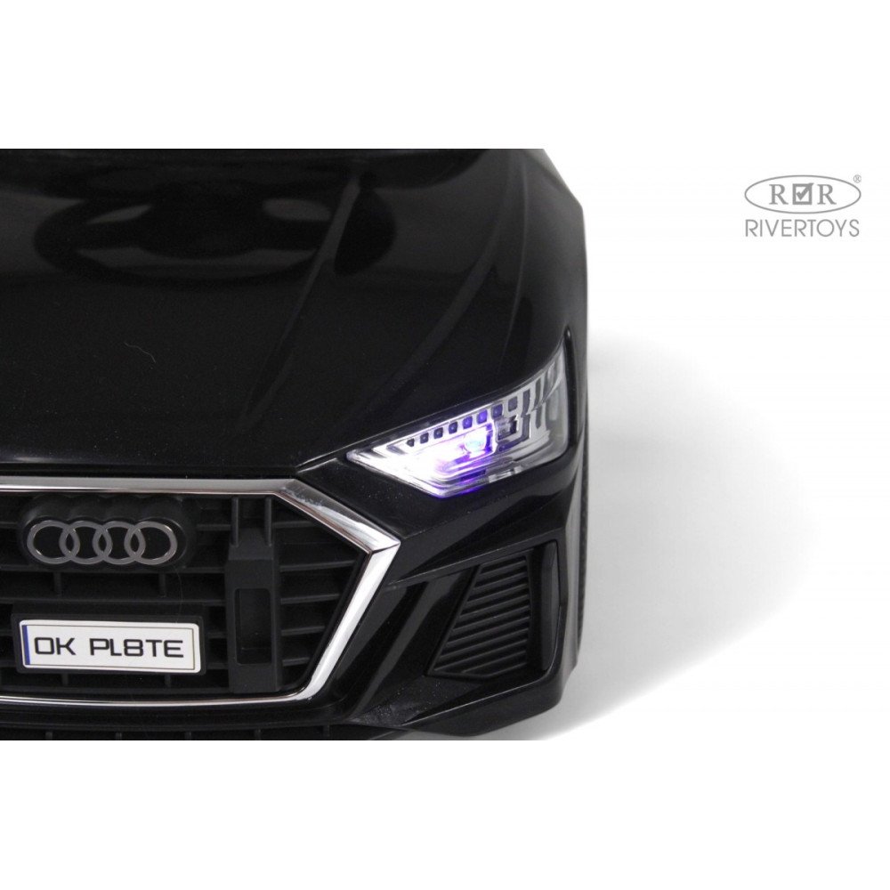 Толокар Audi Z004ZZ-A черный с музыкальным рулём и световыми фарами