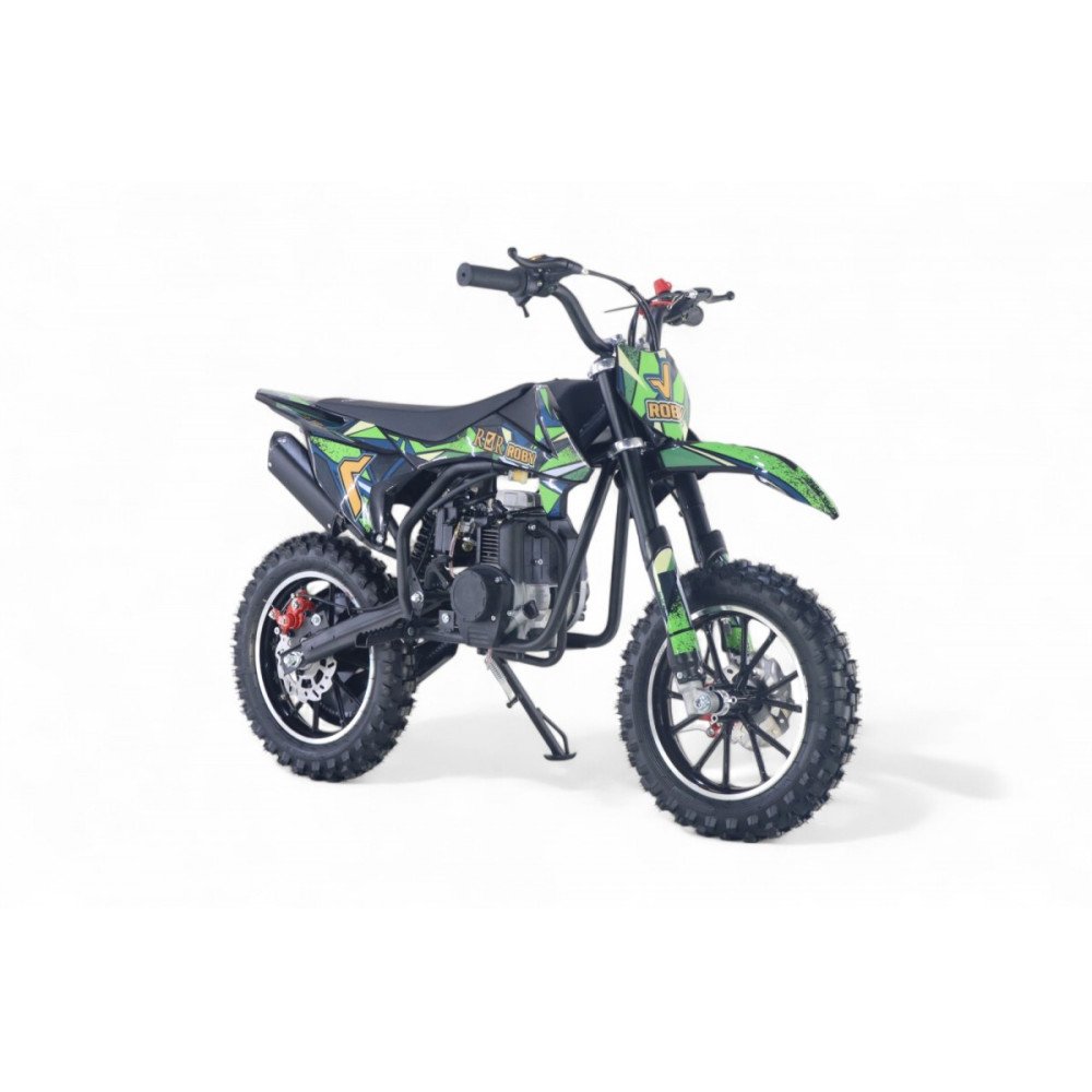 Детский мотоцикл ROBY зеленый, бензиновый