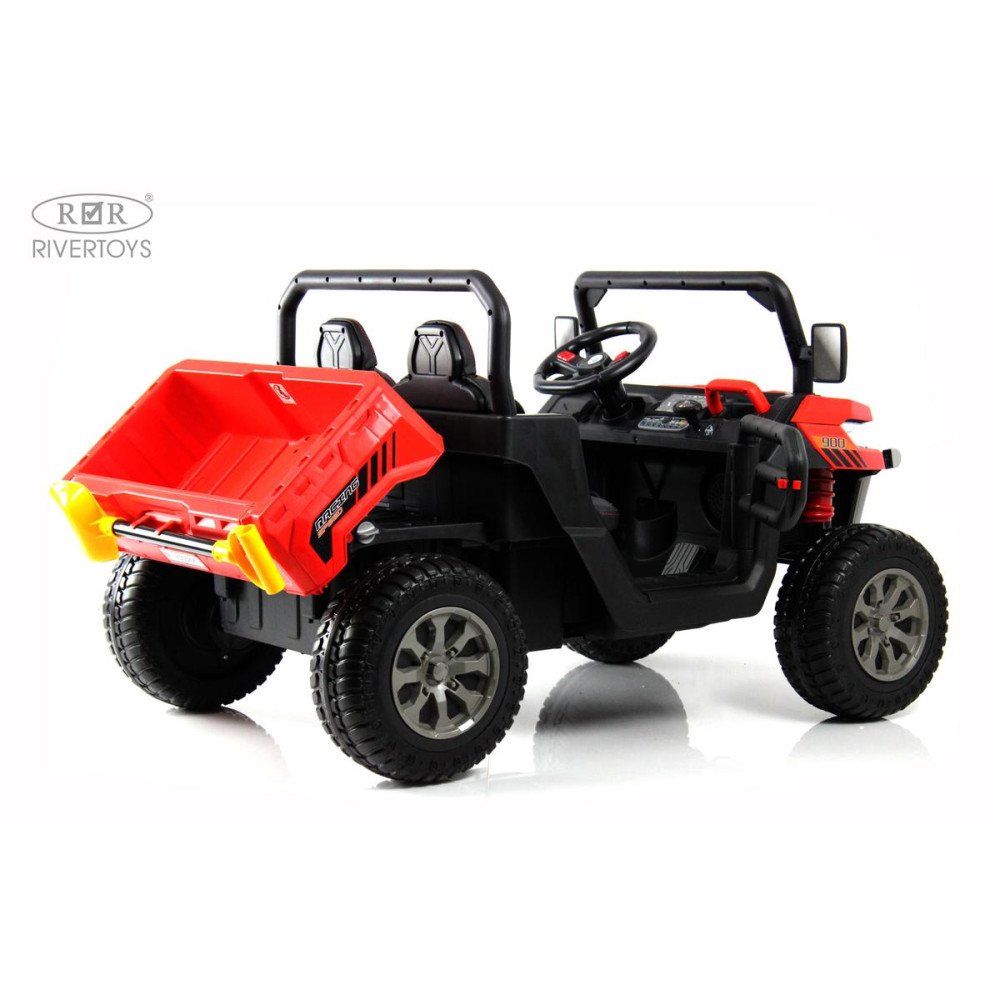 Электромобиль грузовик H005HH красный, полноприводный