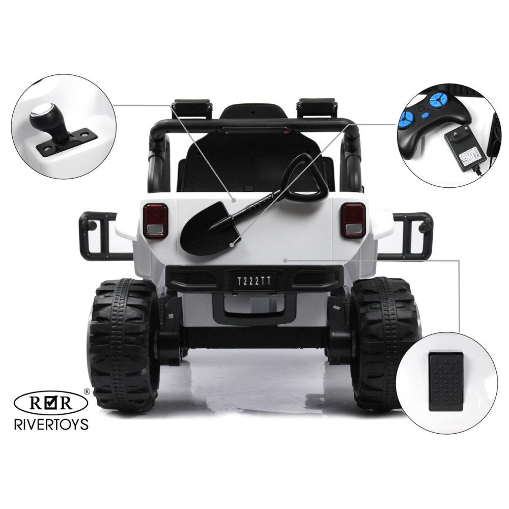 Полноприводная детская машина Jeep Wrangler T222TT 4WD белый