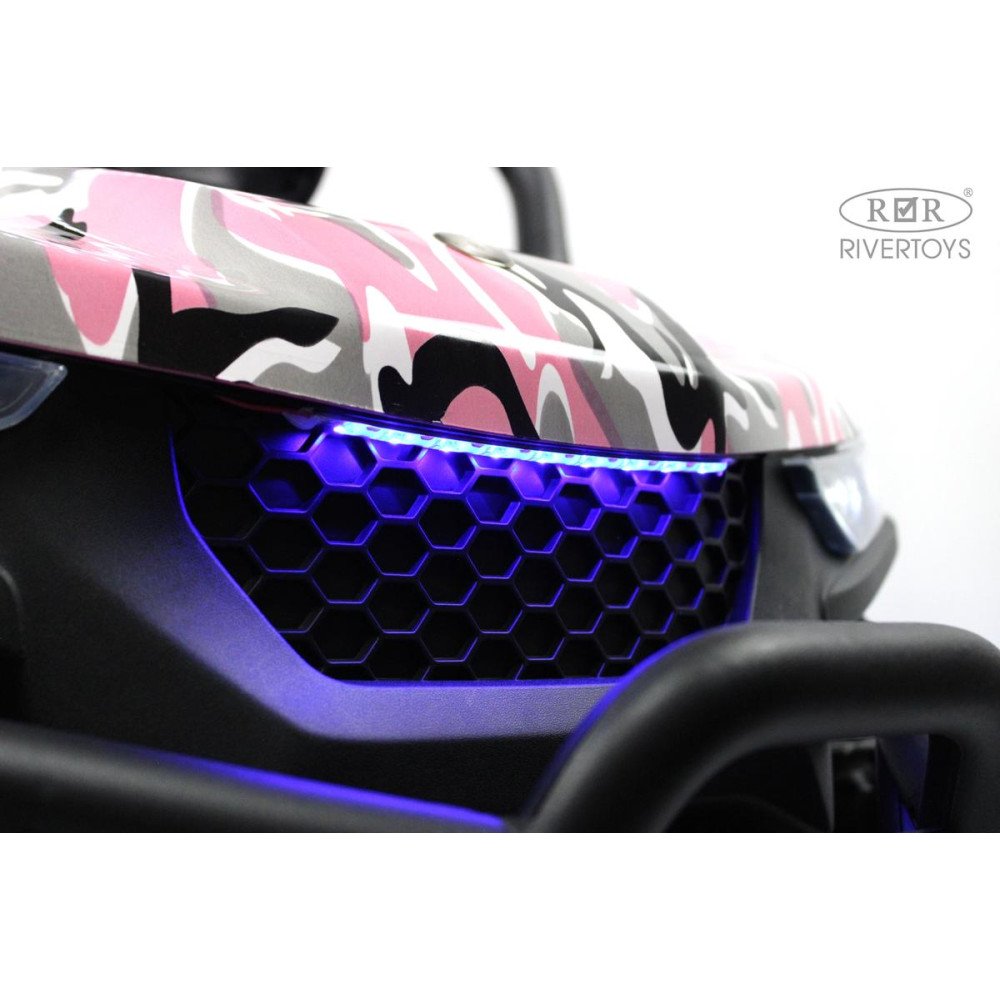 Детский электромобиль T777TT 4WD розовый камуфляж