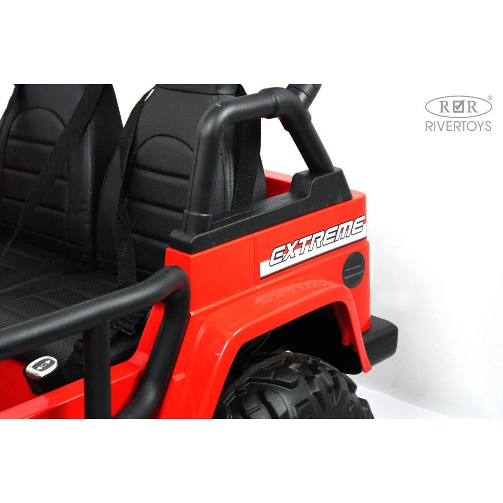 Детский электромобиль Jeep Wrangler T444TT 4WD красный