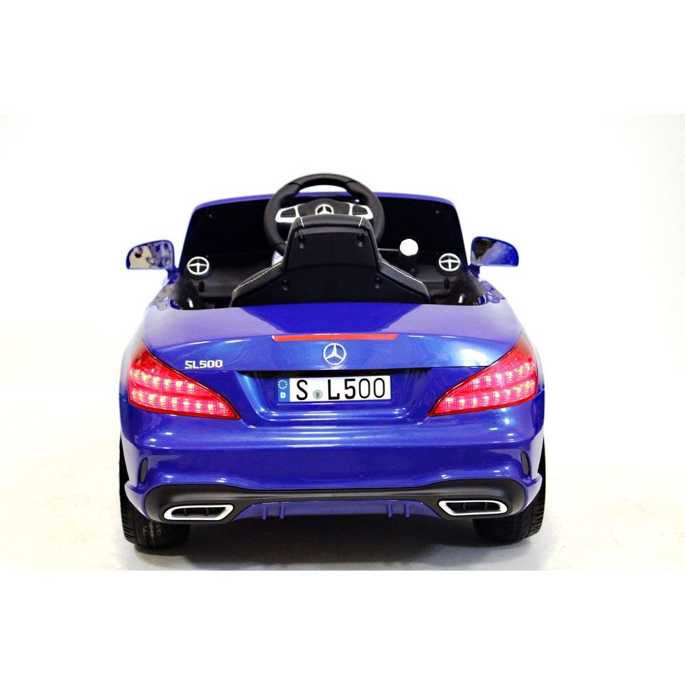 Электромобиль Mercedes-Benz SL500 синий на резиновых колесах, с пультом
