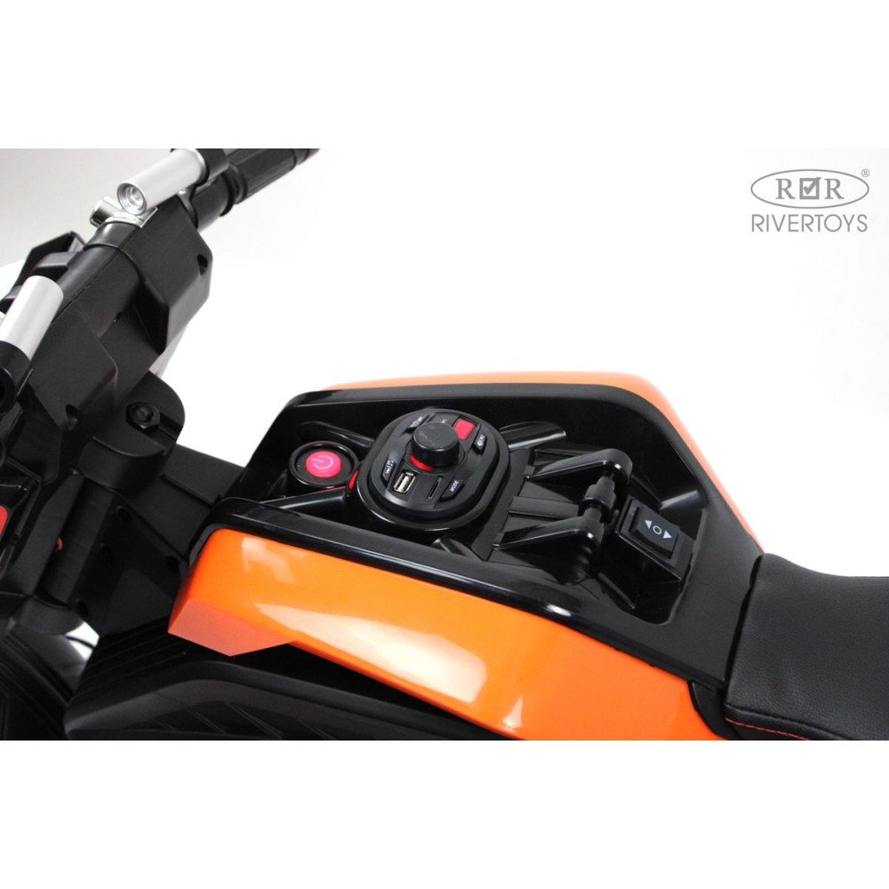 Детский электромотоцикл X111XX оранжевый