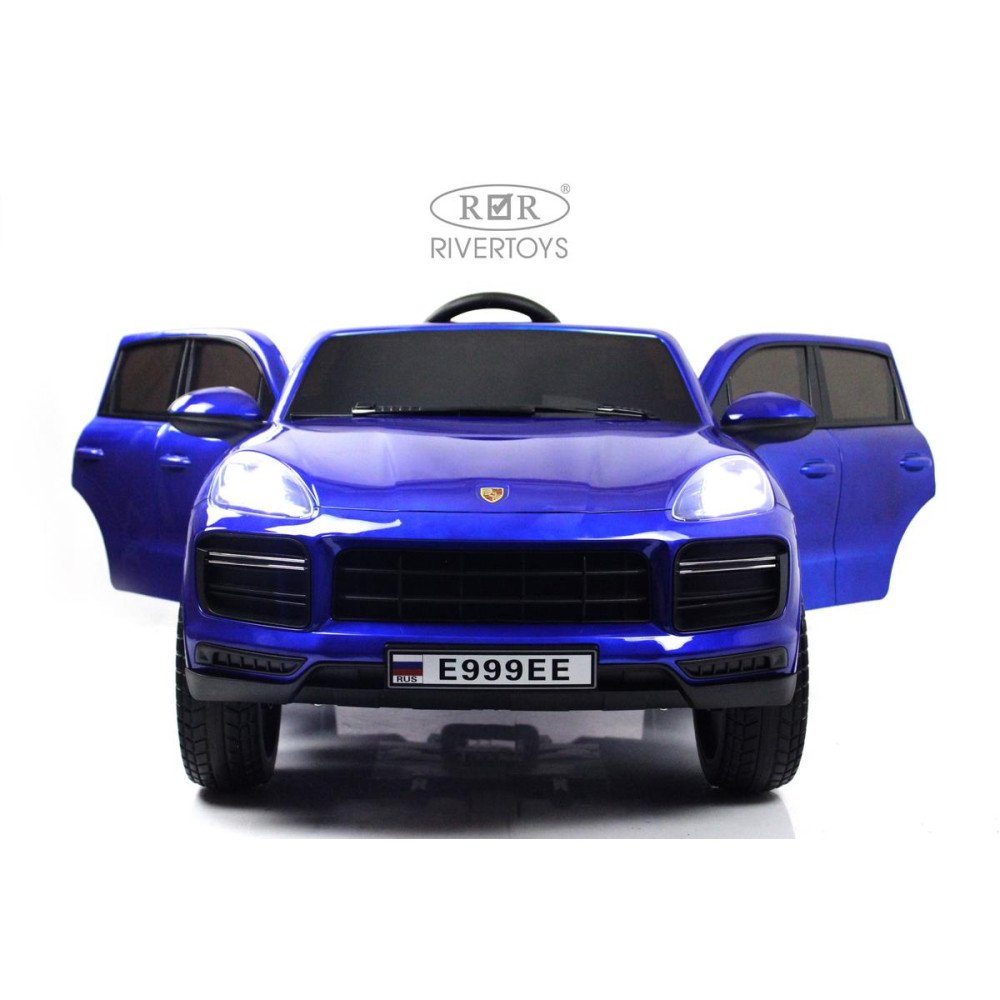 Детский электромобиль Porsche Cayenne E999EE синий глянец