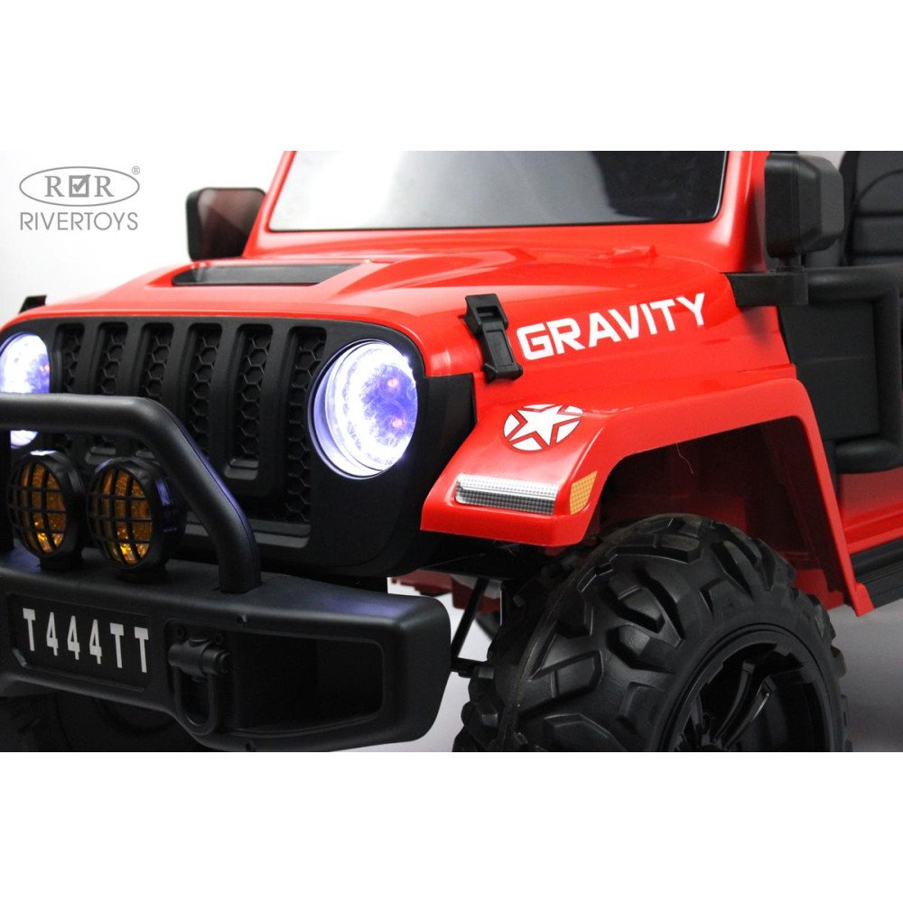 Детский электромобиль Jeep Wrangler T444TT 4WD красный