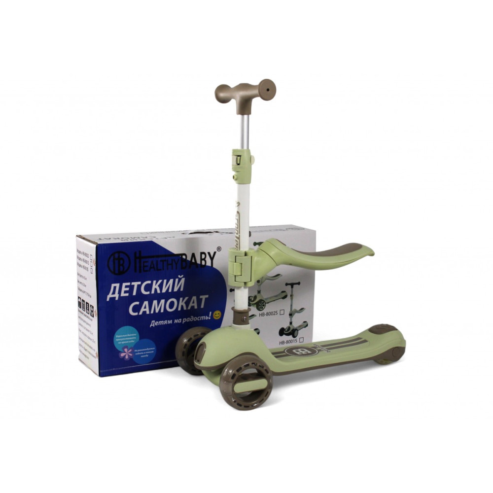 Детский самокат HB-818S зеленый