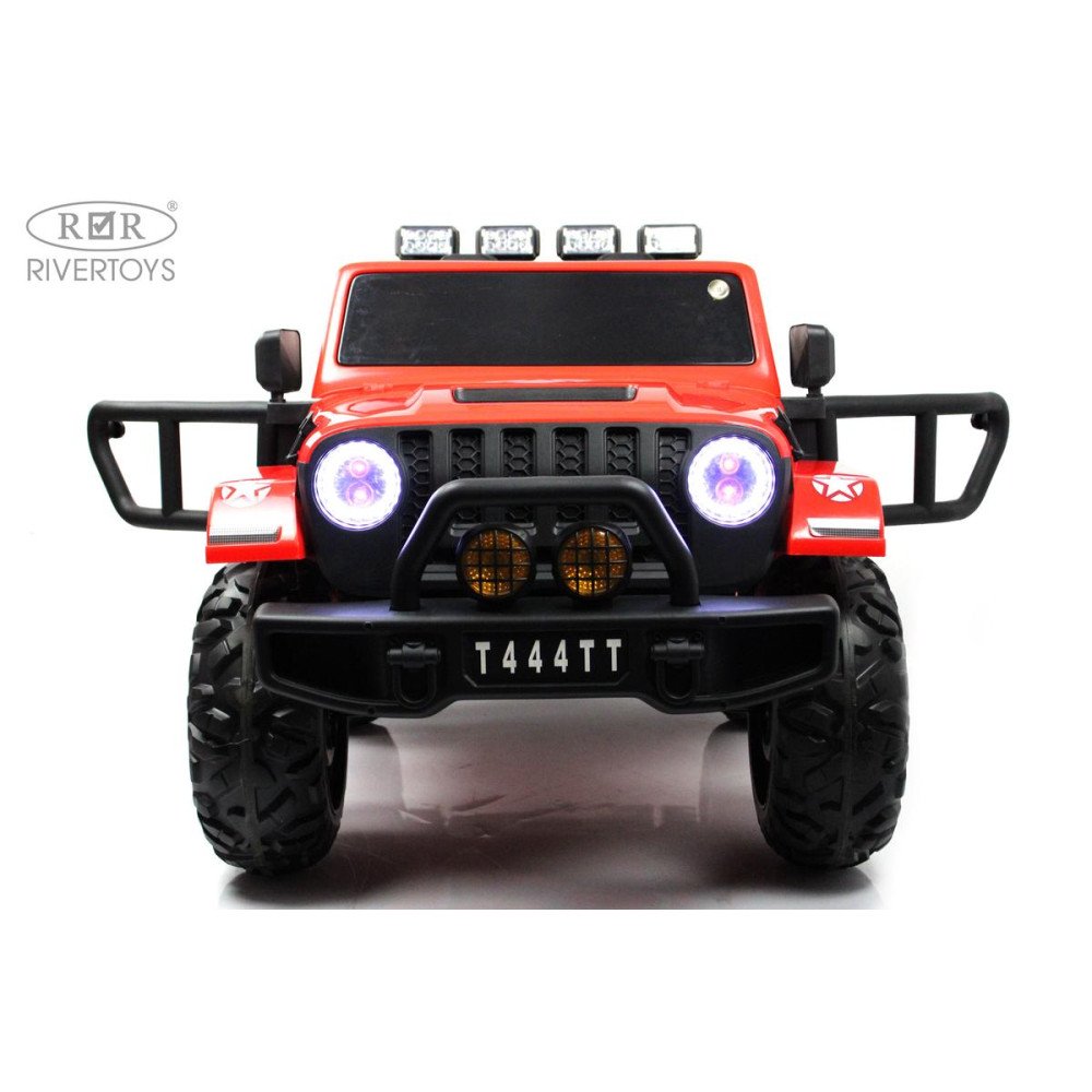 Детский электромобиль Jeep Wrangler T444TT 4WD красный